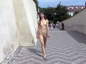 Nude woman bottomless